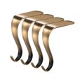 thumbnail image 1 of Soportes para medias navideñas perfecl 4 colgadores de metal Bronce, 1 of 8