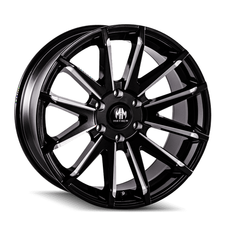 MAYHEM CROSSFIRE-8109 20X9.5 6X135 25ET 87.1CB BLACK W/MILLED SPOKES
