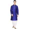 thumbnail image 1 of Royal Kurta Mens Silk Blend Kurta Pyjama Set (36, Royal Blue -loop), 1 of 1
