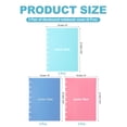 thumbnail image 2 of Uxcell 1 Set Discbound Notebook Cover, 8.5 x 6" A5 Letter Size PP Disc Planner Cover for Notebook Happy Planner Office Product, Pink/Blue/Green, 2 of 6
