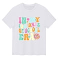 thumbnail image 2 of Povozer Girls and Toddlers' Short-Sleeve Graphic T-Shirts，Summer Crewneck Kids Tee Tops, Girl Clothes Outifit (White, 90), 2 of 4