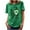 Green, variant on ICHUANYI Womens T-Shirt Stylish Short Sleeve Tees St.Patrick's Day Print Top Crew Neck Tops Cloth New Trending