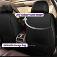 thumbnail image 6 of LAONNVIR Car 5-Seat Covers Front & Rear Full Set for Honda Accord 2003-2017 Car Seat Covers PU Leather Cushion Pad (Black), 6 of 8