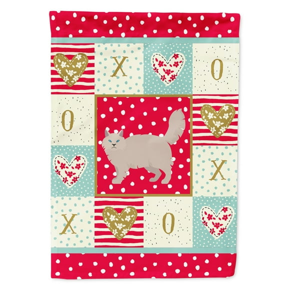 Carolines Treasures CK5709GF Siberian Forest 2 Cat Love Flag Garden Size Small multicolor