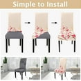 thumbnail image 4 of muroi Dining Room Chair Covers Slipcovers Set of 6, Spandex Super Fit Stretch Removable Washable Kitchen Parsons Chair Covers Protector for Dining Room,Hotel,Ceremony, Flowers, 4 of 7