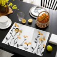thumbnail image 3 of Spring Flowers Placemats Set of 8, Modern Simple Floral Plants Lines Art Placemats for Dining Table, Place Mats for Kitchen Tabletop, Waterproof Wipeable Dining Table Mats Set, 3 of 9