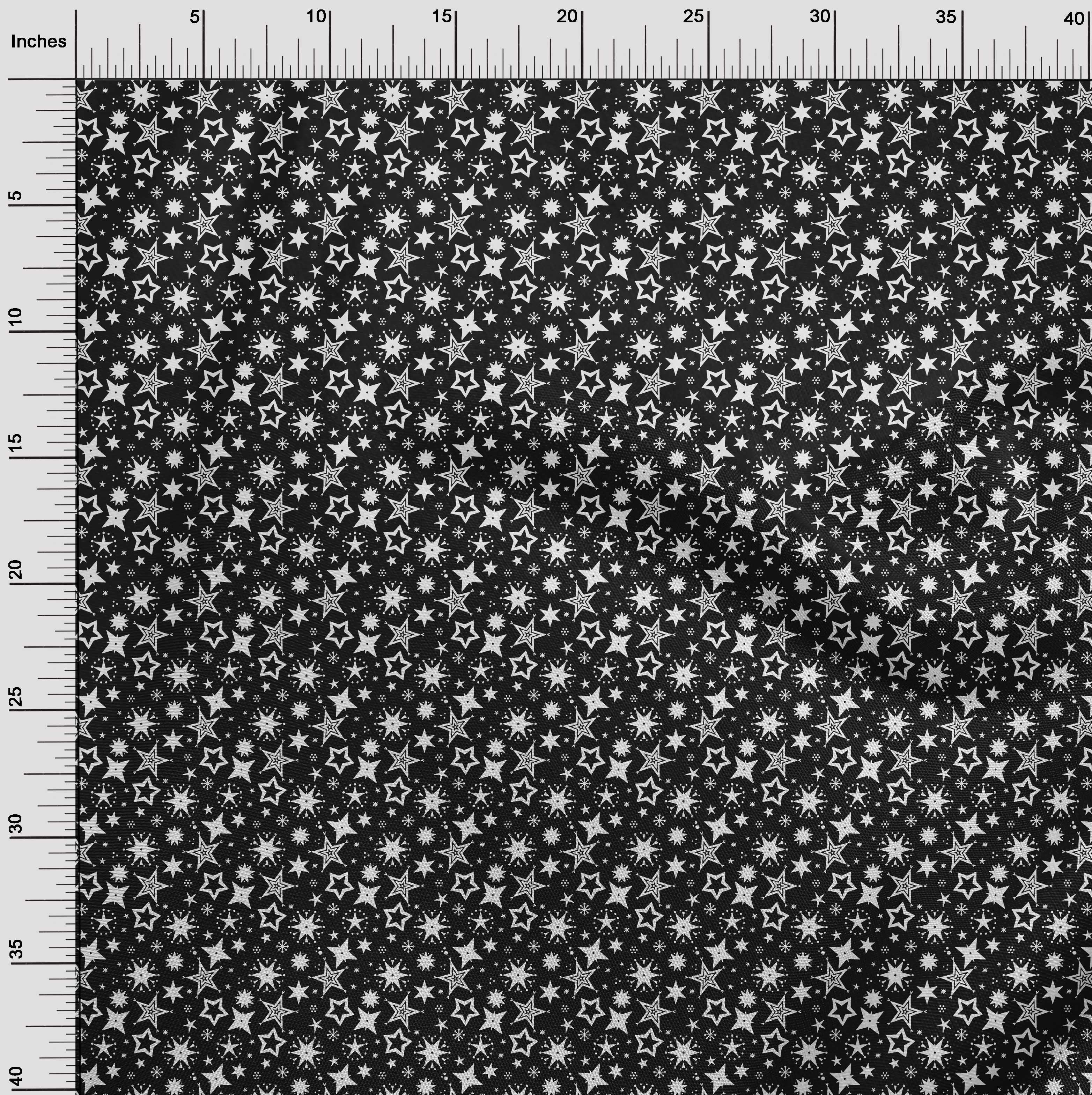 oneOone Polyester Spandex Black Fabric Merry Christmas Sewing Material Print Fabric By The Yard 56 Inch Wide-Y83