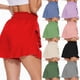 thumbnail image 3 of Gibobby faldas para mujer elegante europea y americana Playa Casual Elegante Pantalones cortos de cintura alta(Verdinegro, L), 3 of 4