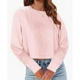 thumbnail image 4 of Birdeem Blouse à Manches Longues à Col Ras du Cou Unie pour Femme, 4 of 12