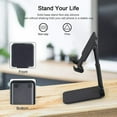 thumbnail image 2 of Cell Phone Stand  Angle Height Adjustable Cell Phone Stand for Desk  Fully Foldable Cell Phone Holder  Tablet Stand  Case Friendly Compatible with All Mobile Phone/iPad/Kindle/Tablet Phon, 2 of 7