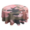 thumbnail image 4 of Camouflage Round Tablecloth 70x70in(178x178cm) – Waterproof Polyester Table Cover with Full Print Design, Wrinkle Resistant & Washable for Kitchen Dining Party Decor, 4 of 6