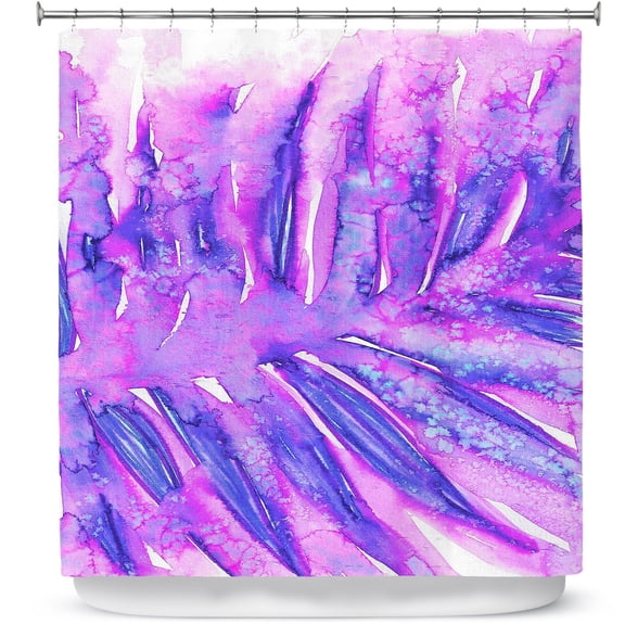 Shower Curtains 70" x 84" from DiaNoche Designs by Julia Di Sano - Paradise Palm Purple