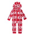 thumbnail image 5 of GYRATEDREAM Christmas Family Matching Parent-child Hoodie Pajamas Reindeer Romper One Piece Jumpsuit Pjs for Adult Kids Baby, 5 of 11
