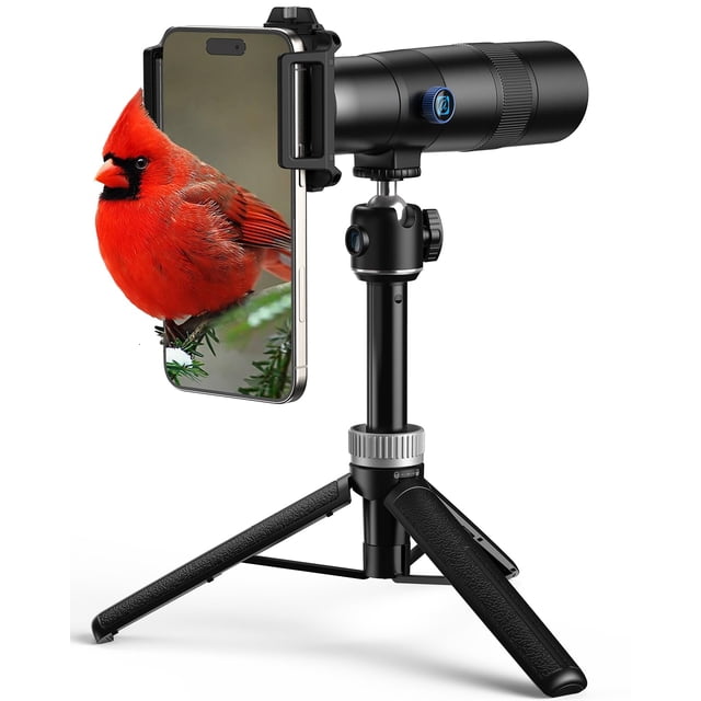 Lente teleobjetivo APEXEL 30x HD con trípode para smartphones
