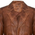 thumbnail image 4 of Mens Tan Leather Vintage Blazer Jacket-Dursley in Tan, 4 of 5