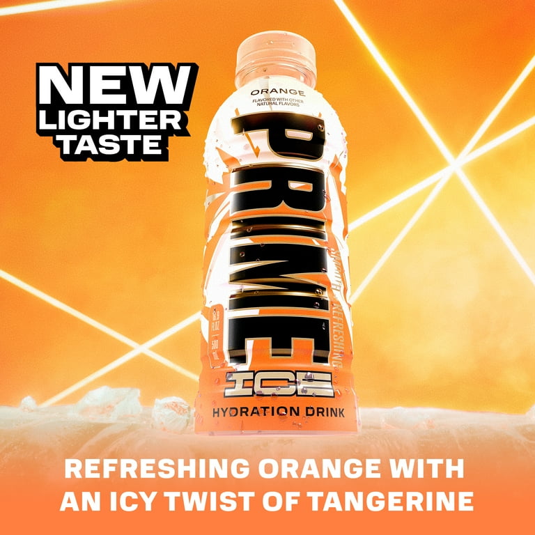 Prime Ice Hydration Sports Drink, Orange, 16.9 fl oz, Bottle