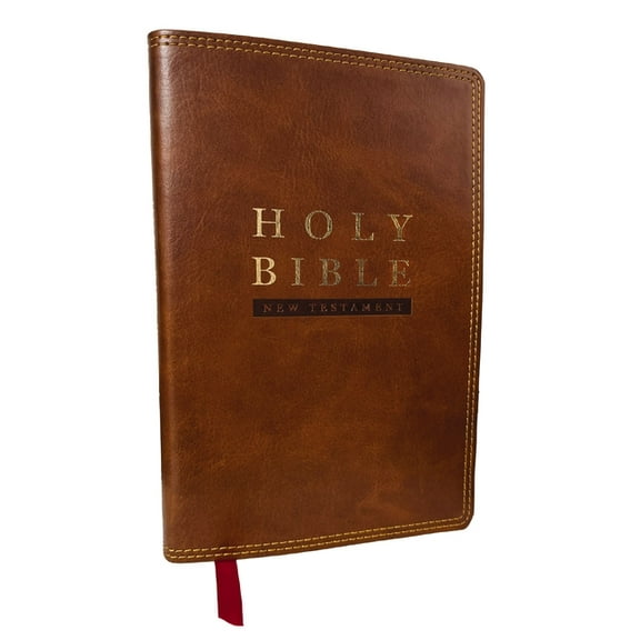 NKJV Super Giant Print New Testament, Brown Leathersoft, Red Letter, Comfort Print, (Hardcover)