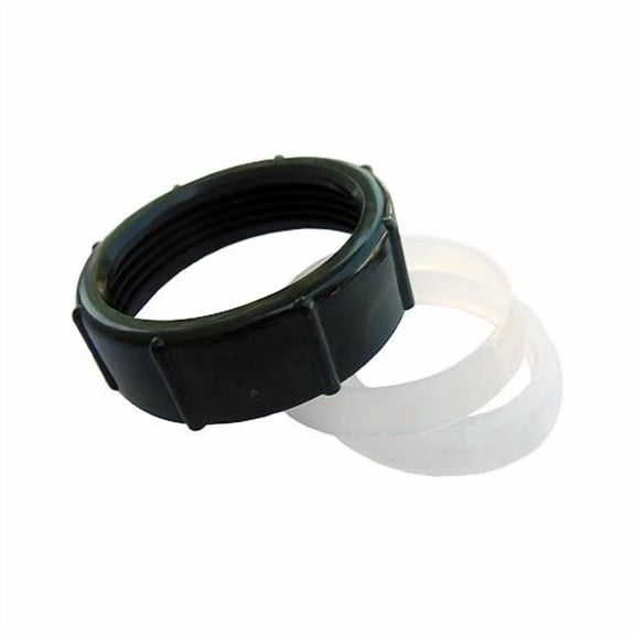 Slip Joint Nut Kit, Black Plastic, 1.5-In.