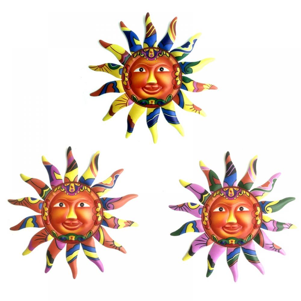 Metal solar wall art decoration-12.79 inch solar wall garden sculptures