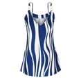thumbnail image 4 of Wycnly Tank Tops for Women Casual Loose Fit Lightweight Metal Buckle Strap Tops Summer Striped Print V-Neck Sleeveless Shirts Fashion Blouses Navy XXL, 4 of 6