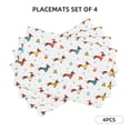 thumbnail image 3 of Placemats Set of 4, winter Snowflake Dachshund Place mats for Dining Table Indoor/Outdoor, Cute Heat Resistant Washable Table Mats(18" x 12"), 3 of 8