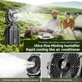 thumbnail image 2 of Misting Fan Portable Rechargeable w/Remote Control 3 LED Light 6L Bucket & Timer, 2 of 6