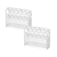 thumbnail image 1 of 2PC Produce Storage Flippable Egg Holder For Refrigerator 3 Layer Egg Storage Container For Refrigerator Side Door Large Capacity Egg Container Clear Acrylic Egg Organizer Egg Storage 30 Clear, 1 of 6