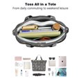 thumbnail image 4 of Tote Bag for Women - Cute Pug Puppies Shoulder Bag - Large Utility Work Duffle Bag with Zipper Handbag for Travel, Work, Sprots, 4 of 5