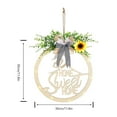 thumbnail image 2 of 12 Inch Home Sweet Home Wreath Wooden Sweet Home Sign with LED Light Rustic Sunflower Wreath Welcome Sign, 2 of 7