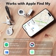 thumbnail image 4 of Bluetooth Tracker, Smart Air Tracker Tags-3 Pack, Key Finder and Item Locator Works with Apple Find My (iOS Only), with Protective Case/Key Ring/Lanyard, Tracker Tag for Keys/Luggage/Wallet, etc., 4 of 10