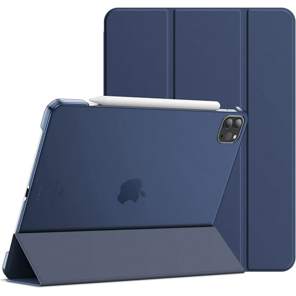Supershield Coque iPad Pro 11 Slim Stand Dur Coque Arrière Smart Cover pour iPad Pro 11 Pouces 4e Génération 2022 /3e Génération 2021 /2e Génération 2020 - Bleu