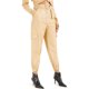 thumbnail image 1 of Pantalones Cargo casuales de piel sintética I-N-C para mujer Beige 12, 1 of 1