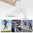 thumbnail image 4 of YOMYM 8 Pairs Women's Thin Cotton Crew Socks Soft Athletic Work Crew Socks, White, 4 of 7