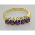 thumbnail image 6 of LBG British Made 10k Yellow Gold Natural Amethyst Womens Eternity Ring - 33 size options - Size 11.5, 6 of 8