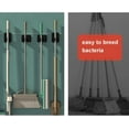 thumbnail image 4 of Mop Broom Holder,Cleaning Products Tidy Organizer,Stainless Steel Heavy Duty Hooks Hanger Wall Mounted,Organizer For Home Laundry Bathroom Kitchen Garage Garden Utility Tools Rack Storage Durable, 4 of 5