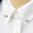 thumbnail image 4 of 3 Alfileres de Corbata Strade Fareast Limited para cuello de Camisa hombre 70 mm Cobre plateado, 4 of 8
