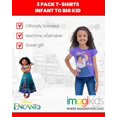 thumbnail image 5 of Disney Encanto Big Girls' 3-Pack Short Sleeve T-Shirts Encanto Blue Purple, 5 of 6
