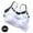 Sky Blue, variant on Women's Plus Size Jacquard Longline Bra Front Closure Back Buckle Posture Correction Bra Push Up Lace Bustier