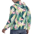 thumbnail image 3 of KLL Flamingo Print Mens Hoodie Long Sleeve Casual Pullover Hooded Sweatshirt Fashion Drawstring Hoodies with Pocket-4X-Large, 3 of 6
