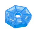 thumbnail image 2 of CNKOO 2pcs/set Pill Case Plastic 7 Grid Tablet Box Portable Storage Tablet Holder Travel Organizer  Blue, 2 of 10