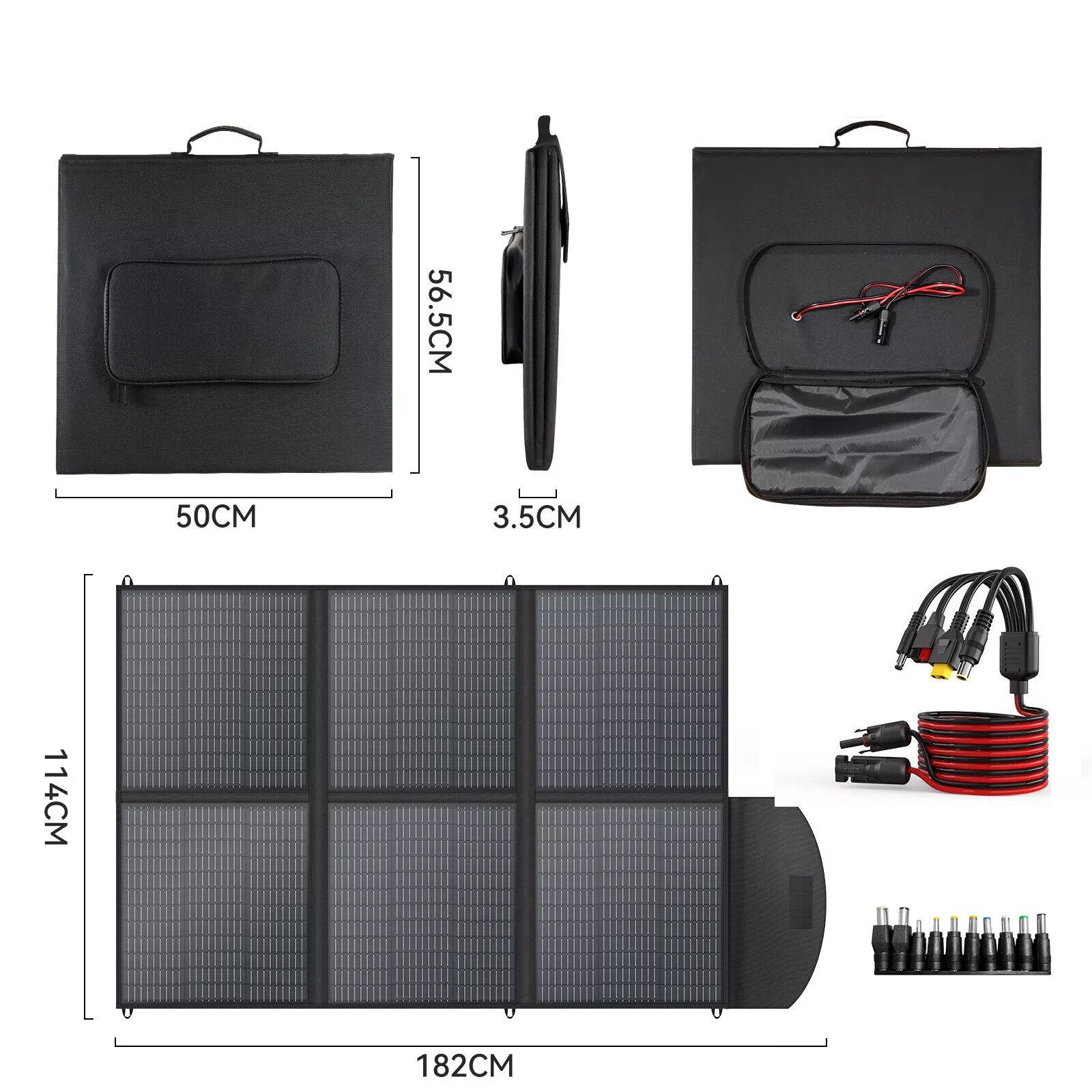400W Portable Solar Panel Foldable for Power Station RV Camp Car /W Carry Case