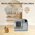 thumbnail image 4 of 100L Automatic Self-Cleaning Cat Litter Box - APP Control, Safe Alert, Smart Health Monitor, Grey, 4 of 7