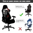 thumbnail image 5 of TSOVTHRID Black Owl Moon Print Gaming Chair Slipcover Set of 4, Stretchable Computer Chair Protection with Armrest Cushion Anti-Dust Gaming Chair Slipcover with Elastic Bottom, 5 of 7