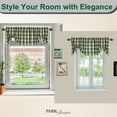 thumbnail image 5 of Park Designs Buffalo Check Lined Farmhouse Sage Valance 60", 5 of 6