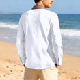 thumbnail image 6 of JAJAHO Mens Long Sleeve Button Up Shirts Ethnic Style Patchwork Casual Regular Fit Lapel Retro Fall Spring Shirt Trendy Tops, 6 of 6