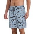 thumbnail image 2 of KLL Dolphins Men's Casual Summer Beach Shorts Hawaiian Shorts with Pockets-X-Large, 2 of 5
