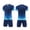 Blue, variant on Men's 2 Piece Athletic Tracksuit Set Gradient Short Sleeve Crewneck Shirt and Drawstring Shorts Uniform Sportswear for Soccer Running Gym Workout