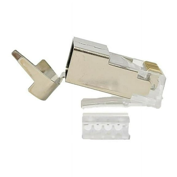 Micro Connectors  Metal Shielded RJ45 Modular Plug for Stranded & Solid Cat 7 6A & 6 Cable