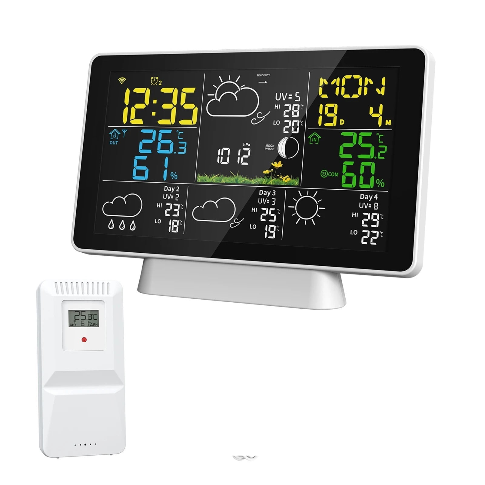 Color Screen Smart Weather Station Temperature Atmospheric Pressure Peak Reminder Function, Time Calibration Function Tools ,Excellent Visual Experience