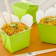 thumbnail image 3 of Bio Tek 8 oz Square Eco Green Paper Noodle Take Out Container - 2 3/4" x 2 1/4" x 2 1/2" - 25 count box, 3 of 3